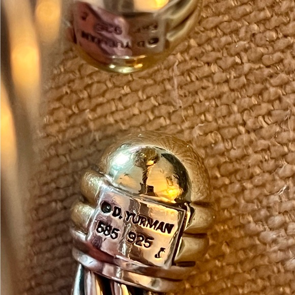 David Yurman 10mm Cable Cuff with 14K Gold Domes - Picture 7 of 15